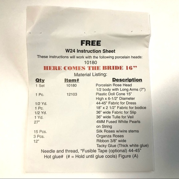 Vintage New Hand-Painted Porcelain Doll Head 1/2 Body, 7” H, Crafts, Needlework - Picture 8 of 8